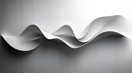 Abstract wavy white form on a textured background
