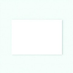 Blank white card centered on a subtle light blue background