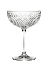 A champagne coupe with a textured finish, offering a unique tactile experience for home entertaining.