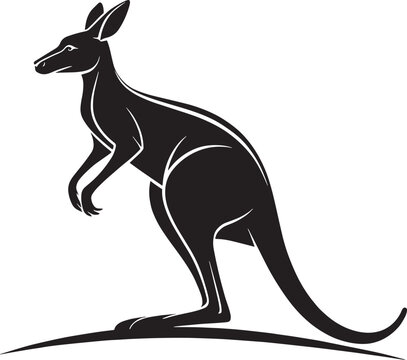  Kangaroo with tribal patterns white backgrand