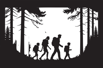 Heartwarming Family Walk Silhouette Bundle