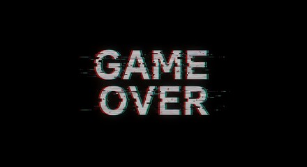 Game Over: Glitch Effect Digital Art