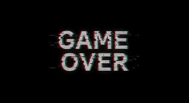 Game Over: Glitch Effect Digital Art