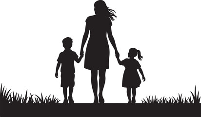Heartwarming Family Walk Silhouette Bundle
