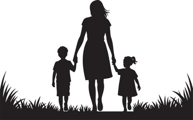 Heartwarming Family Walk Silhouette Bundle