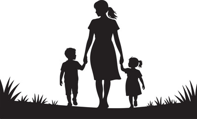 Heartwarming Family Walk Silhouette Bundle
