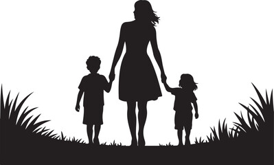 Heartwarming Family Walk Silhouette Bundle