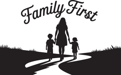 Heartwarming Family Walk Silhouette Bundle