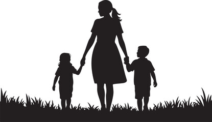 Heartwarming Family Walk Silhouette Bundle