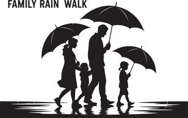 Heartwarming Family Walk Silhouette Bundle