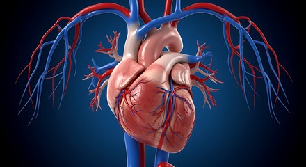 Human Heart Anatomy: A 3D Medical Illustration