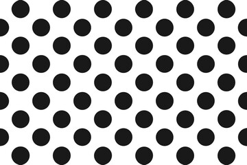 Classic black and white polka dot pattern background for retro designs and stylish textile prints projects