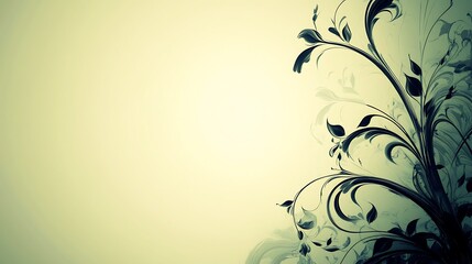 Abstract floral design on a pale background