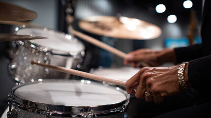 Obraz premium Accurate timing in music performance allows seamless coordination of beats and rhythm among players. 