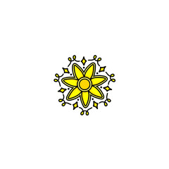 Gift pattern, mixed flowers, daisy, yellow flowers, pink flowers, blue flowers, black and white flower pictures