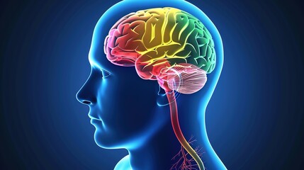 Obraz premium Intricate Enigmas: High - Definition Human Brain Images – Convoluted Cortical Folds, Neuronal Network Trails, Glistening Cerebrospinal Fluid Pathways, and Meticulous Lobular Details in Medical - Grade