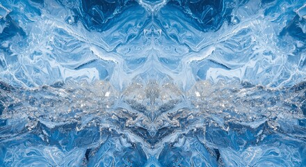 Obraz premium Abstract Blue Marbled Pattern with Swirling Water Effects for Artistic and Design Use