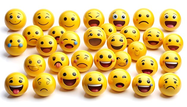 Group of yellow emoji faces