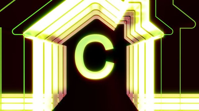 3D Rendering of Animated Energy Efficiency Rating Graph