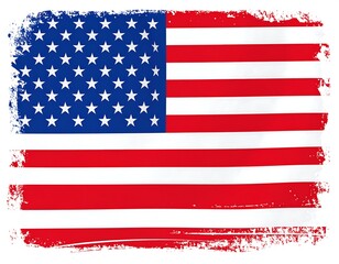 Naklejka premium Grunge American Flag