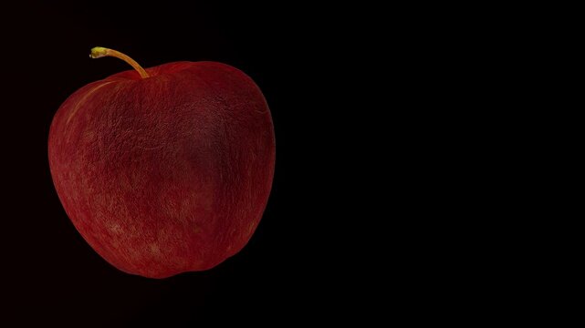 Wrinkled Apple Rejuvenated by Botox Injection &ndash; Metaphor for Anti-Aging Cosmetic Surgery