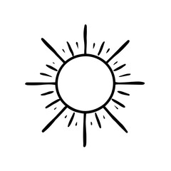 Obraz premium Colorful vector illustration of sun and clouds with a sun flower design, perfect for weather icons or summer nature symbols