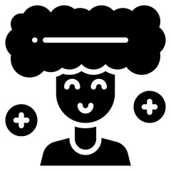 clear thoughts think mind mental health solid glyph icon