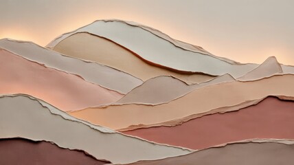 Textured abstract landscape with layered colors representing crafted concept  