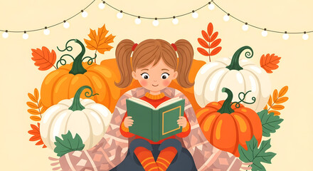 girl with pumpkin