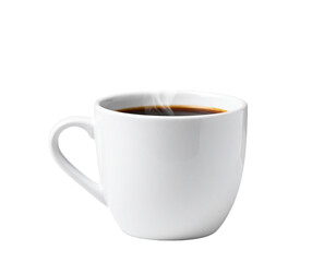 Obraz premium Minimalist Coffee Cup with Steam – Side View