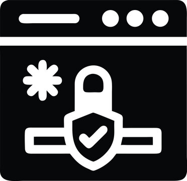 Secure website icon. protected internet access