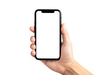 Hand holding a blank smartphone (2)