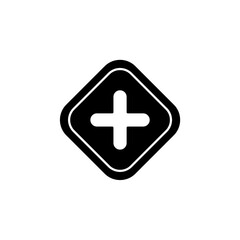 Obraz premium Icon a plus sign, isolated against a clean background.