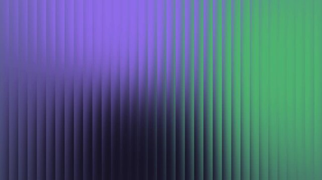 Colorful glass gradient with vertical ribbed texture. A smooth transition of cool purple, green, and dark blue hues through rippled glass with a soft glow. Perfect for abstract backdrops.