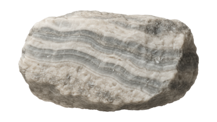 Carbonatite with a variable texture, rich in carbonate minerals and often displaying a banded appearance
