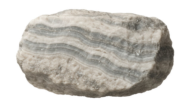 Carbonatite with a variable texture, rich in carbonate minerals and often displaying a banded appearance