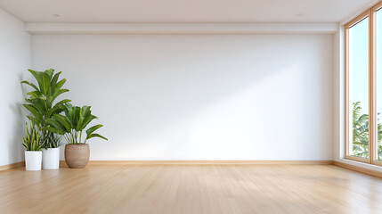 Modern living room interior with blank space and empty wall 89388026 1