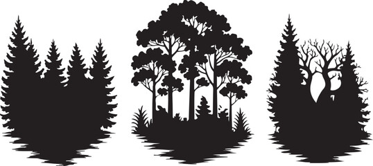 Minimalist Forest Logo with Owl and Trees Silhouette
Nature Landscape Emblem with Pine Trees and Owl
Black Forest Silhouette Design for Outdoor Branding