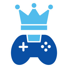 Gaming  Icons In Blue Style, Vector Illustration