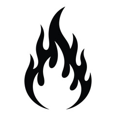 Fire Border Frame Silhouette, Vector, Illustration, Outline, Line Art, Icon, Logo, White Background.