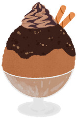 Chocolate shaved ice