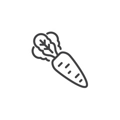 Carrot vegetable line icon