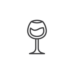 Wine glass line icon