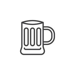 Beer mug line icon