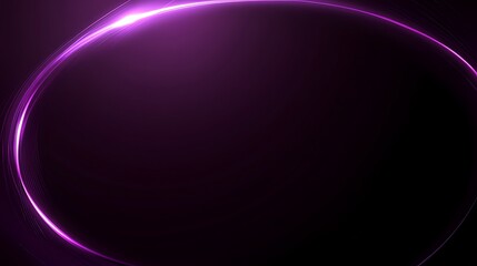 Abstract oval frame of glowing purple light