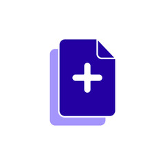 Icon a add file, isolated against a clean background.