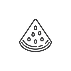 Watermelon slice line icon