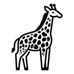 Giraffe icon, symbolizing height, uniqueness, and African wildlife.