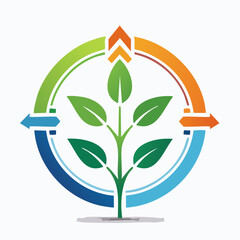 icon logo symbol abstract modern plant floral ecosystem