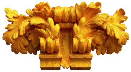 Ornate golden relief, symmetrical design